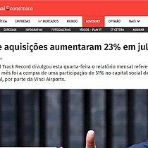 Fuses e aquisies aumentaram 23% em julho